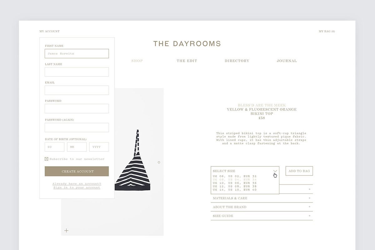 Dayroom服装店VI设计  网站设计展示