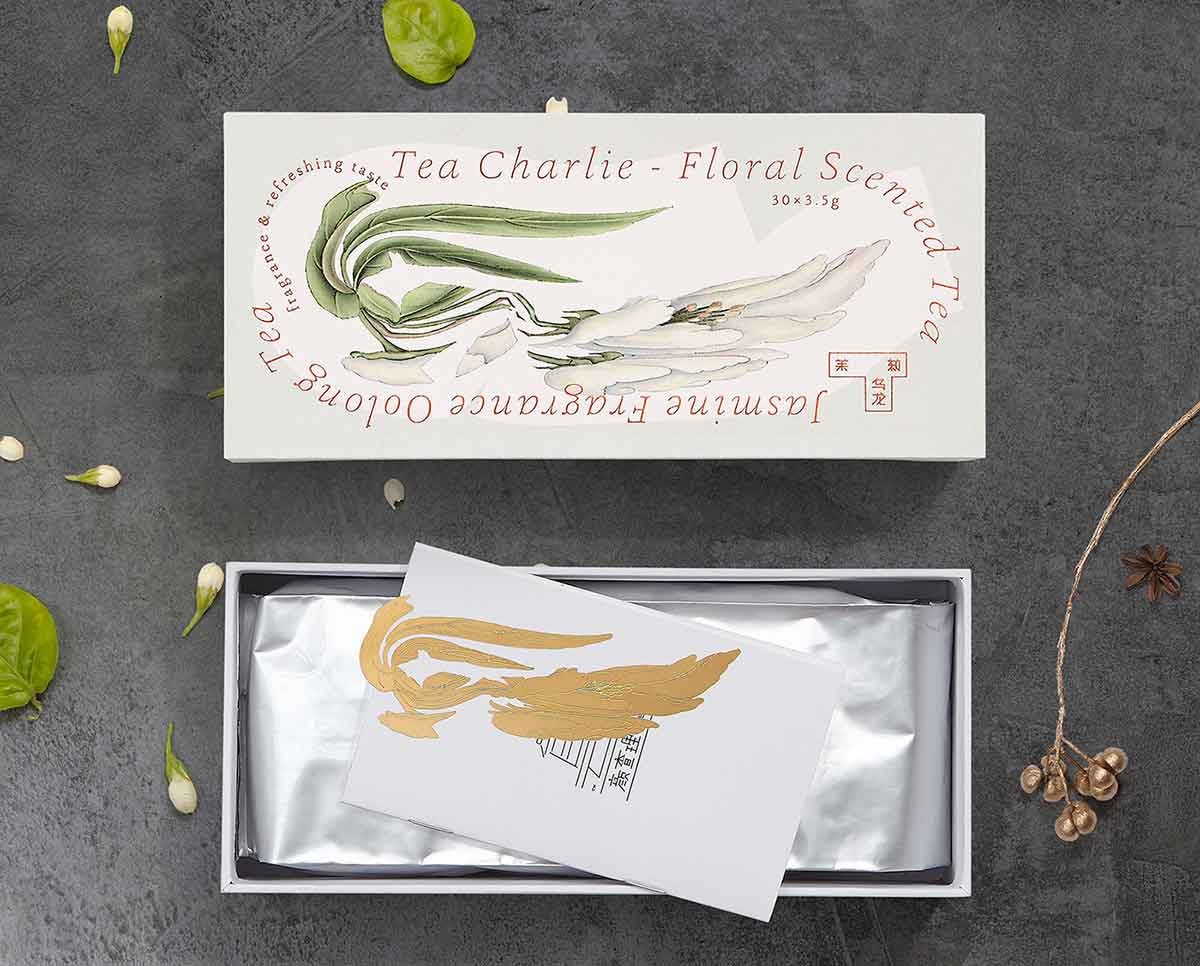 茶查理花茶VI形象设计展示