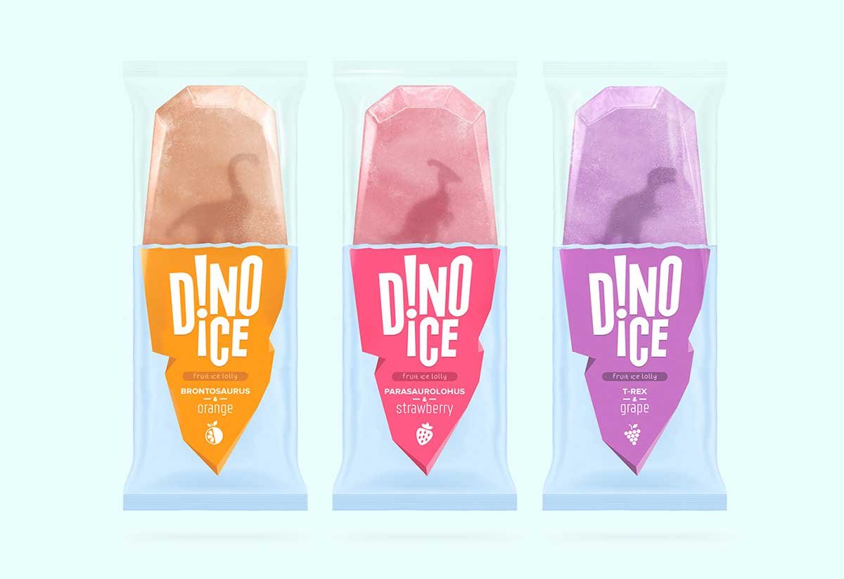 Dino Ice水果冰棍形象设计赏析
