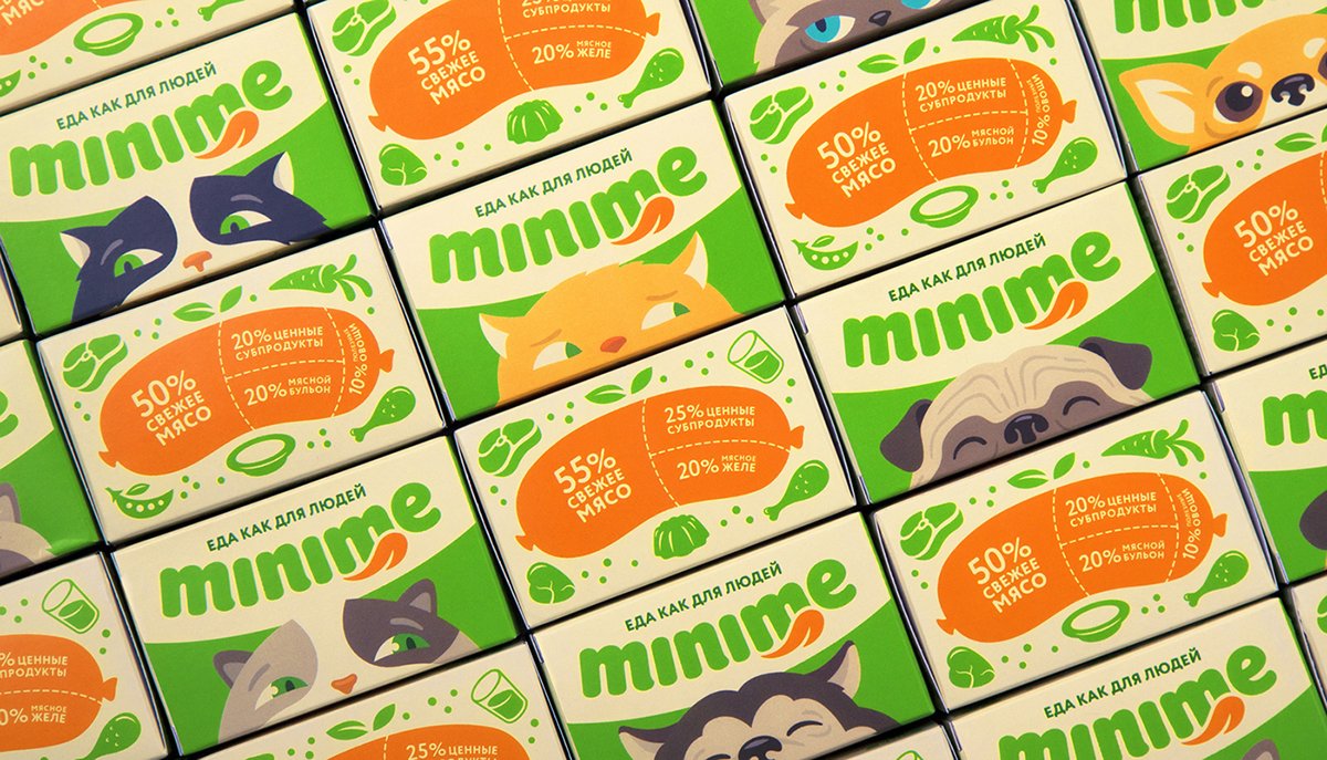 minme宠物零食包装形象设计展示