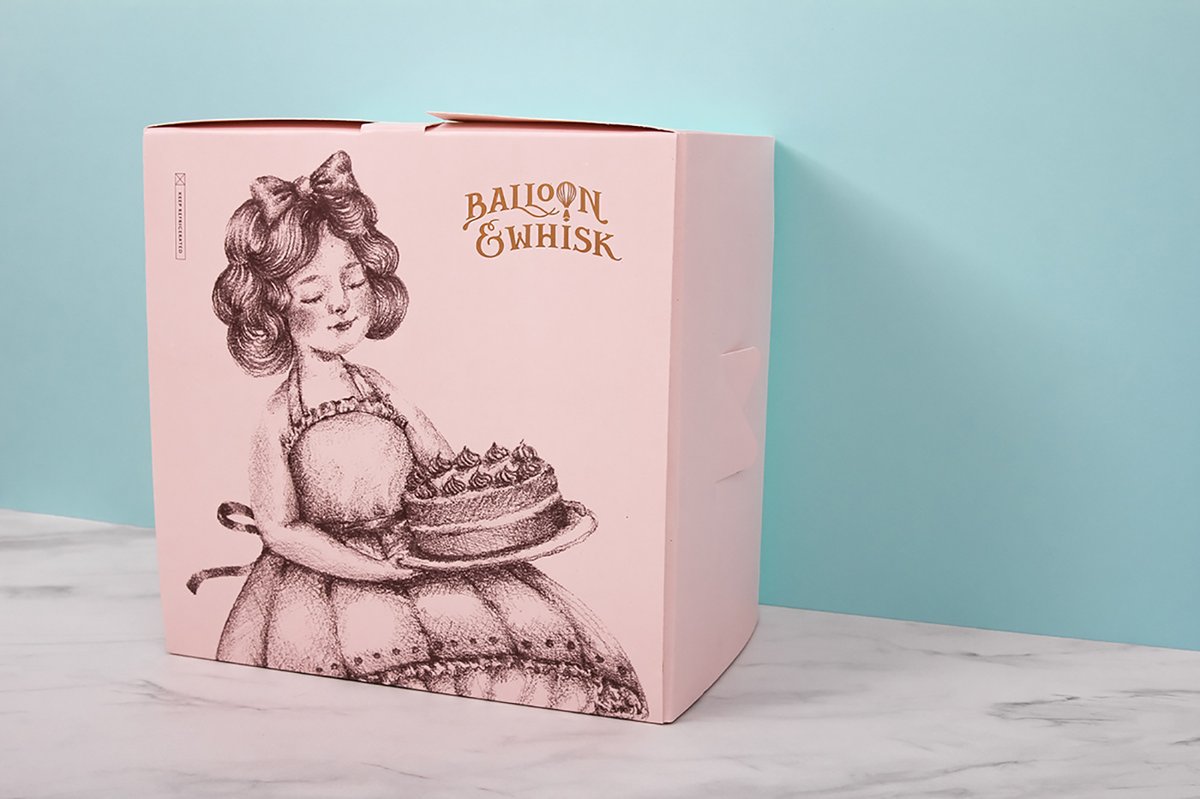 蛋糕店（食品）品牌vi设计—Balloon and Whisk 插图赏析，vi设计，视觉形象vi设计，食品vi设计，包装设计，蛋糕店品牌vi设计，vi品牌策划，深圳vi设计，左右格局