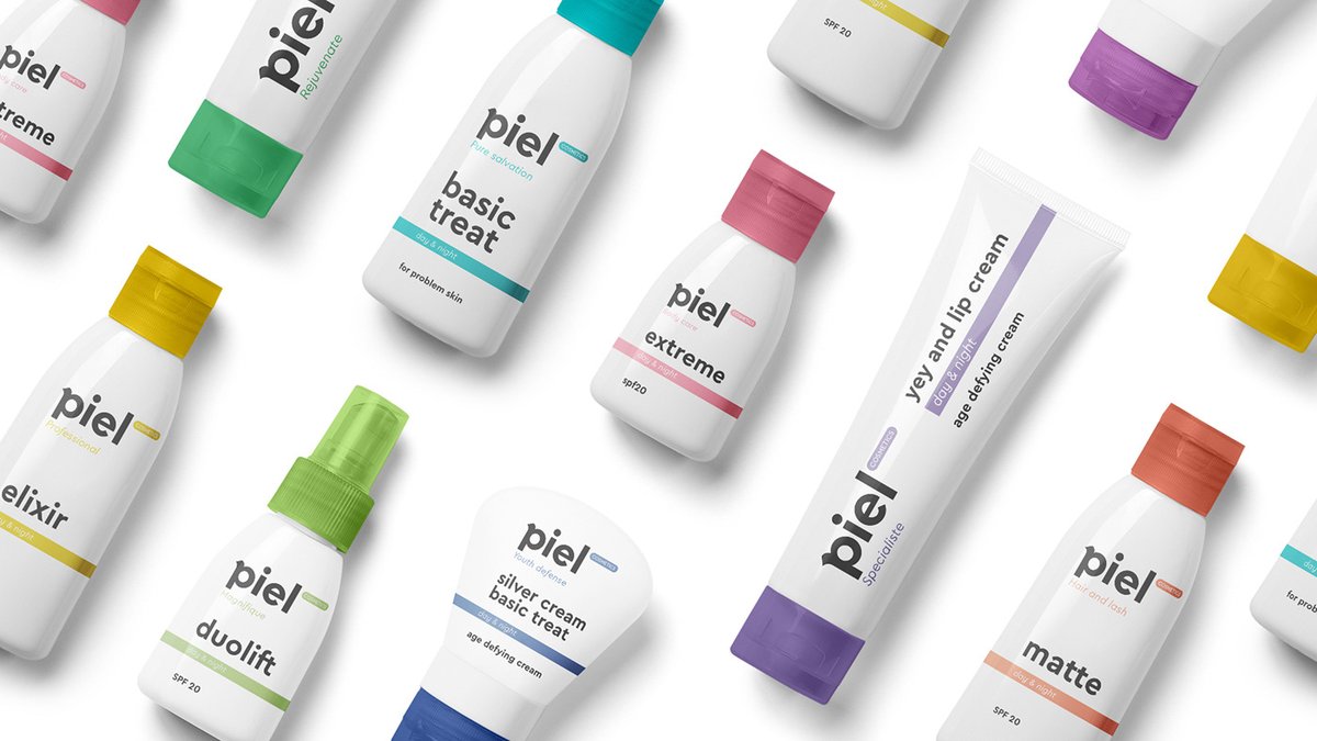 Piel Cosmetics 化妆品品牌vi设计——企业形象升级策划案例，视觉形象设计，化妆品vi设计，品牌vi设计，vi品牌策划，深圳vi设计，左右格局