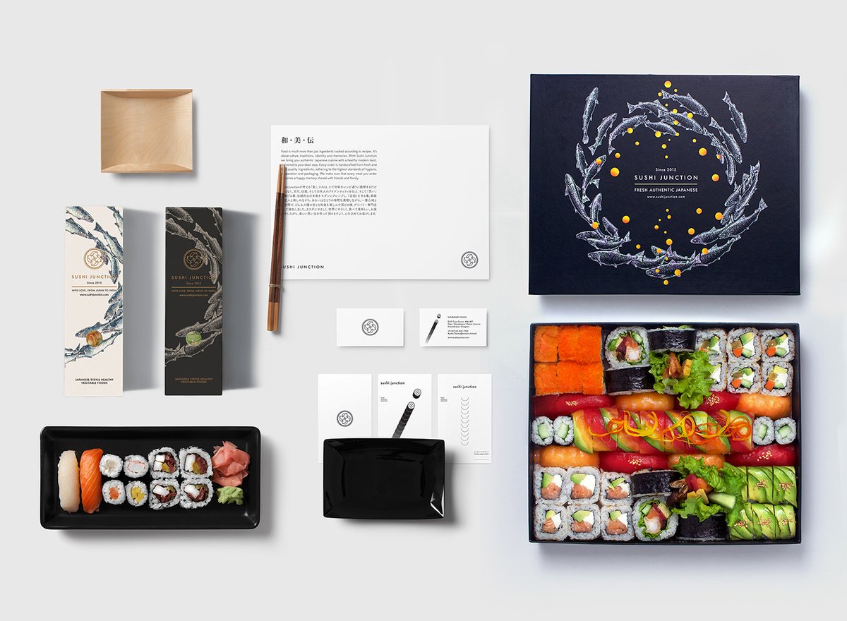 （餐饮）Sushi Junction日本寿司品牌包装vi设计欣赏，vi设计，包装vi设计，餐饮品牌vi设计，餐饮vi设计，品牌包装vi设计，品牌vi设计，vi品牌策划，深圳vi设计，左右格局