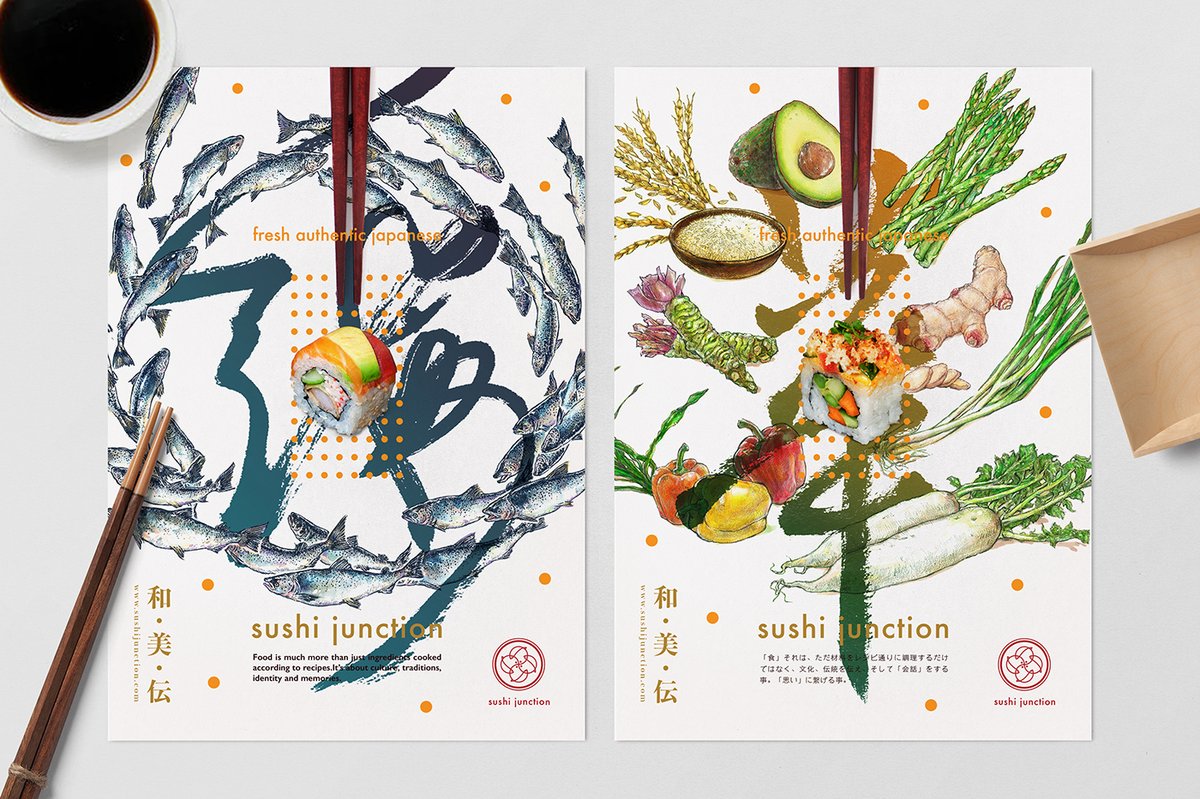 （餐饮）Sushi Junction日本寿司品牌包装vi设计欣赏，vi设计，包装vi设计，餐饮品牌vi设计，餐饮vi设计，品牌包装vi设计，品牌vi设计，vi品牌策划，深圳vi设计，左右格局