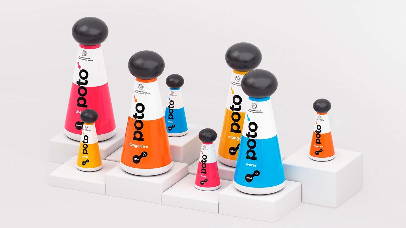Poto自来水公司品牌VI设计和包装设计案例，企业VI设计，品牌形象设计，包装设计，深圳VI设计，左右格局