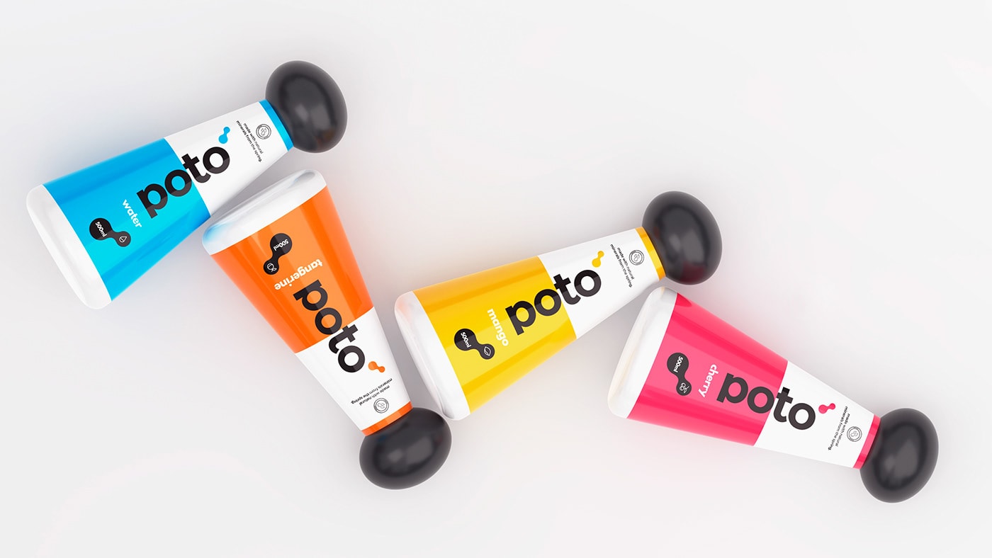 Poto自来水公司品牌VI设计和包装设计案例，企业VI设计，品牌形象设计，包装设计，深圳VI设计，左右格局