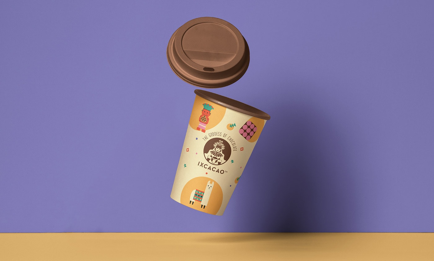 玛雅艺术主题甜点店Ixcacao品牌VI视觉设计，食品VI设计，品牌视觉设计，深圳VI设计，左右格局