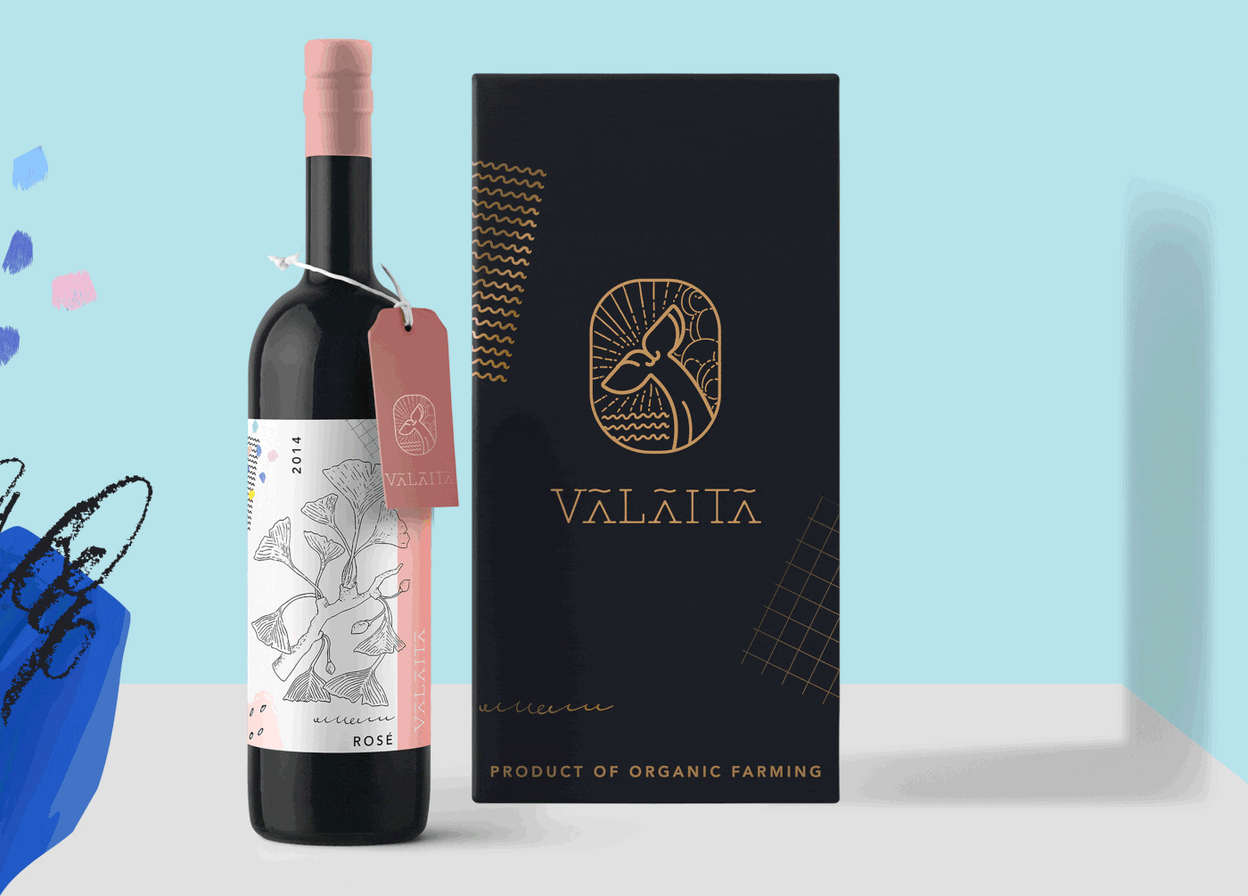 Valaita精致葡萄酒品牌VI设计——插图包装设计欣赏，餐饮VI设计，高端VI设计，葡萄酒包装设计，深圳VI设计，左右格局
