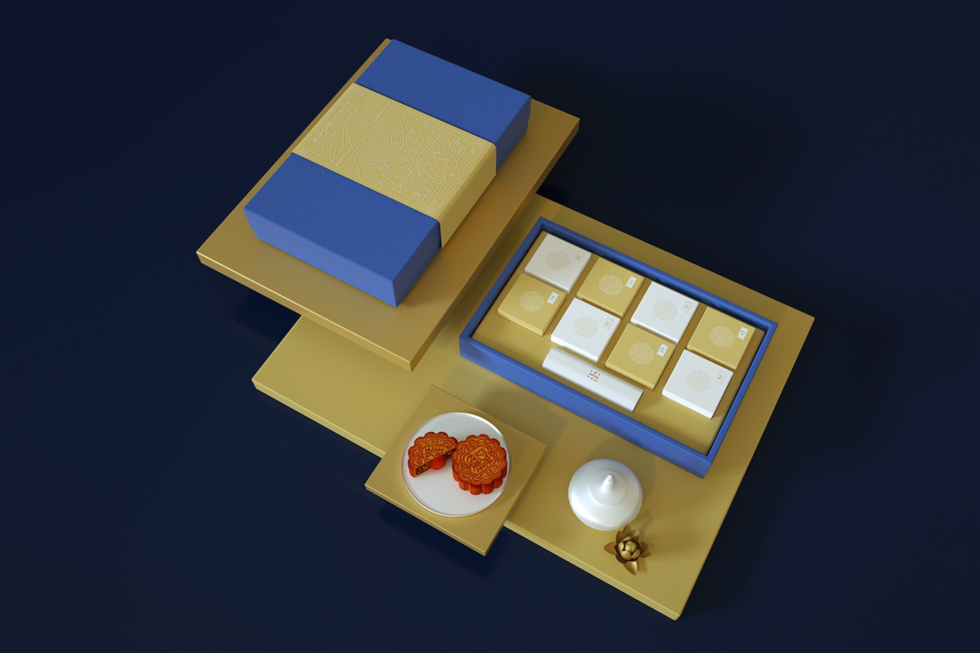 精品越南传统月饼品牌VI设计——创意插画包装设计，食品VI设计，食品包装设计，深圳VI设计，左右格局