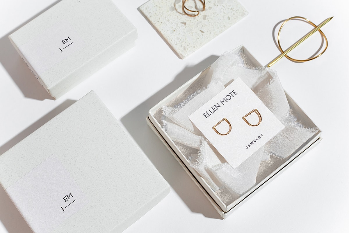 时尚简约 Ellen Mote 珠宝品牌VI设计和品牌重塑，珠宝品牌VI设计，珠宝网站设计，品牌战略升级， 深圳VI设计，左右格局