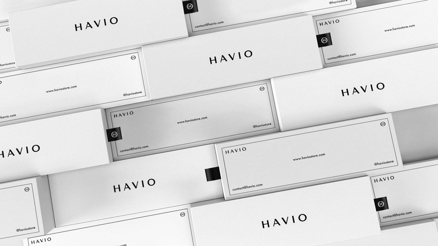 极简时尚 Havio 眼镜品牌VI设计——视觉识别的重要性，时尚眼镜VI设计，品牌视觉设计，服饰VI设计，深圳VI设计，左右格局