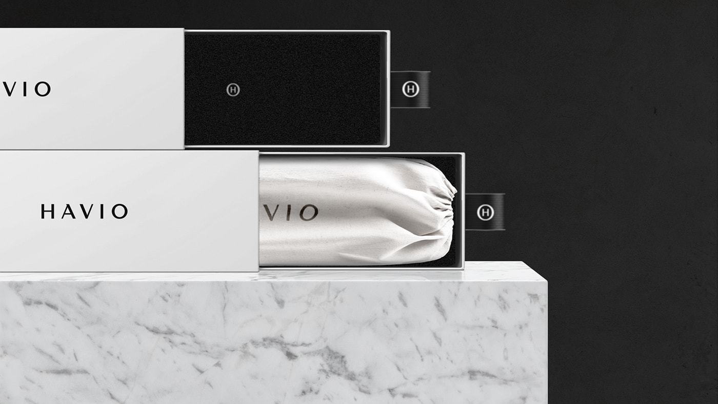极简时尚 Havio 眼镜品牌VI设计——视觉识别的重要性，时尚眼镜VI设计，品牌视觉设计，服饰VI设计，深圳VI设计，左右格局